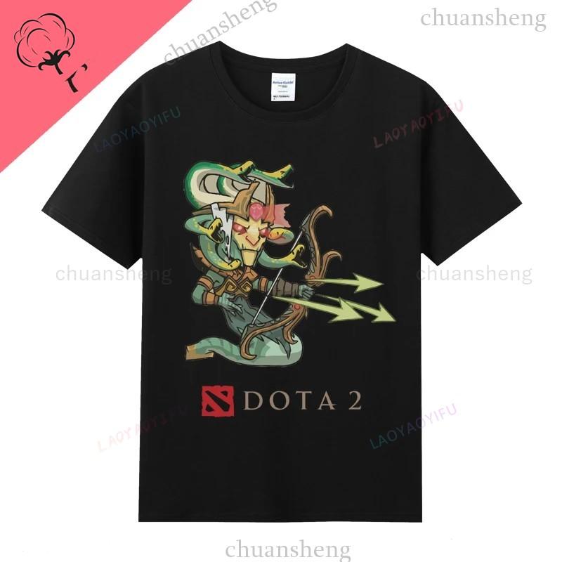 Dota2 Gaming TShirt Game Hero Printed Tshirt Top Shadow Fiend Pudge Axe Slardar Sven Wraith King Cent Phoenix Unisex Clothing