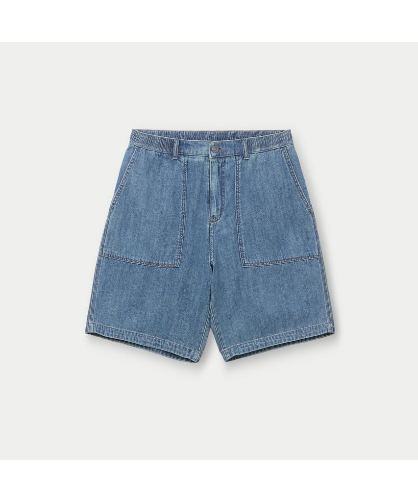 Silijeu (Set-Up) Indigo Fatigue Denim Shorts Sapdm26801Inx