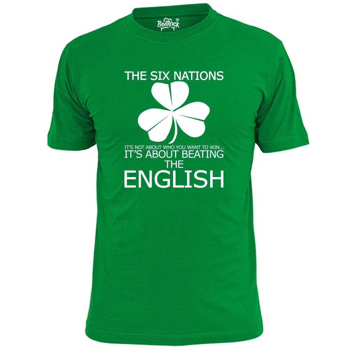 Mens Ireland Six Nations Rugby T shirt Rugger L