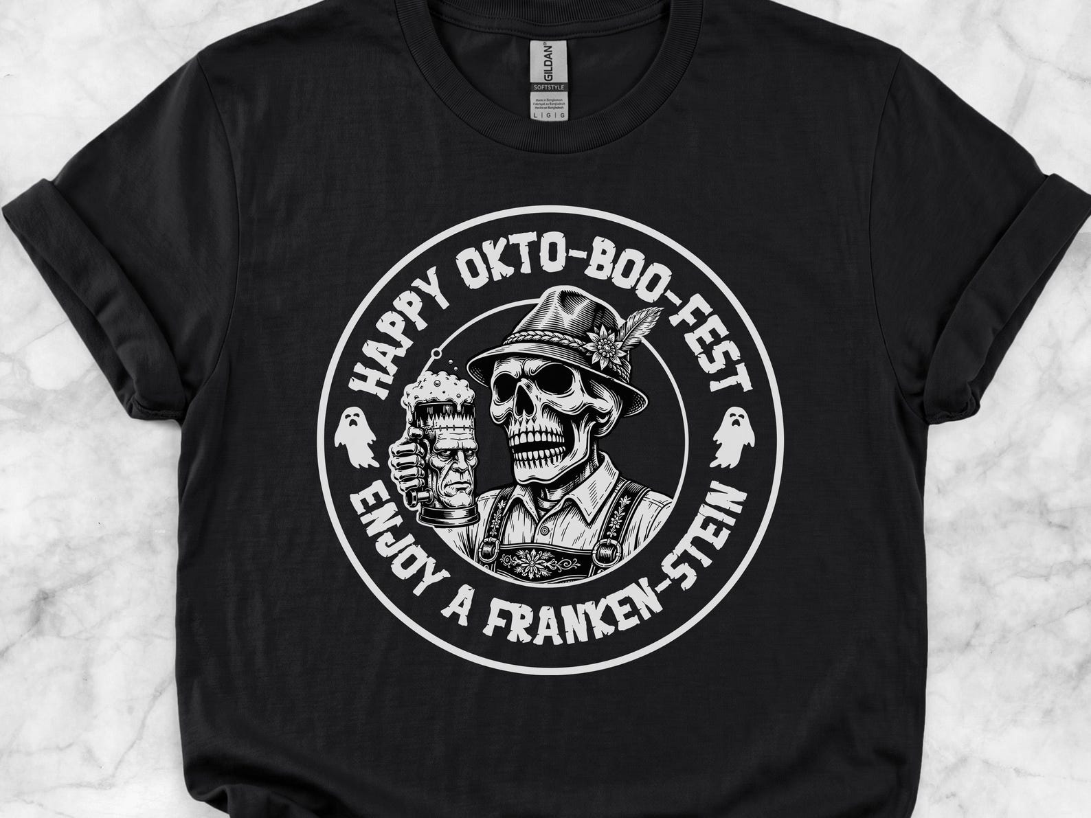 Funny Oktoberfest Shirt, Halloween Beer Shirt, Skeleton Beer Tee, Halloween Oktoberfest Gift T Shirt, Okto-Boo-Fest Tshirt M