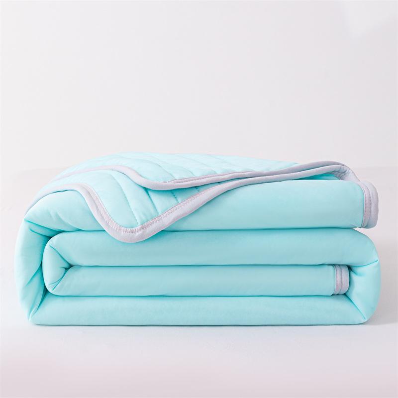 Ice Silk Summer Cooling Quilt: Machine Washable, Single/Double, Air Conditioning Comforter