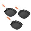 Steak Frying Pan Cookware Thickened Lightweight Nonstick Skillet with Foldable Handle for Kitchen