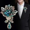 Women Flower Crystal Shining Brooch Pin Rhinestone Pendant Badges Corsages
