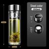 Shangqi Temperature Display Double-Layer Glass Tea Infuser Cup
