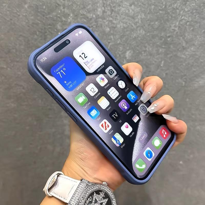 Applicable To Apple 17 Mobile Phone Case 16 Creative Lens Holder iPhone15promax Magnetic Attraction Anti-drop Transparent and Simple