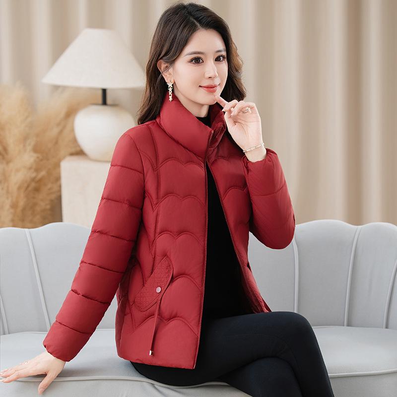 Women's Short Cotton-padded Clothes, Warm Middle-aged and Elderly Autumn and Winter Coats, Slim-fitting Down Cotton-padded Clothes