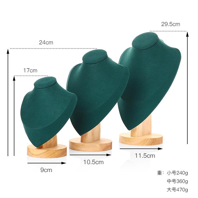 High-end Solid Wood Heart-shaped Necklace Pendant Display Stand Necklace Jewelry Display Window Counter Jewelry Display Props