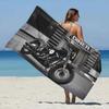 Sunset Motorcycle Print Bath Towel - Soft Absorbent Towel for Bike Lovers, Unique Design for Everyday Use and Travel