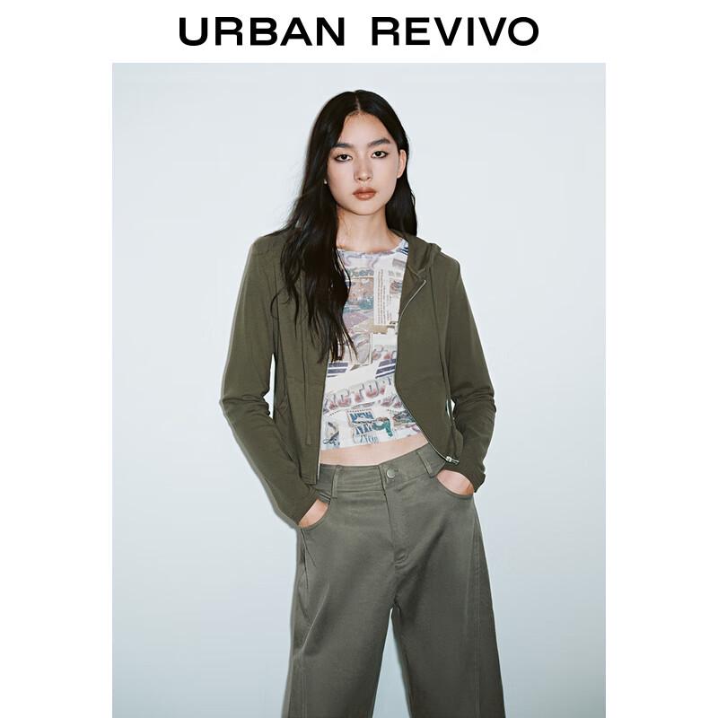 UR Women's 2025 Spring Hooded Drawstring Short Jacket