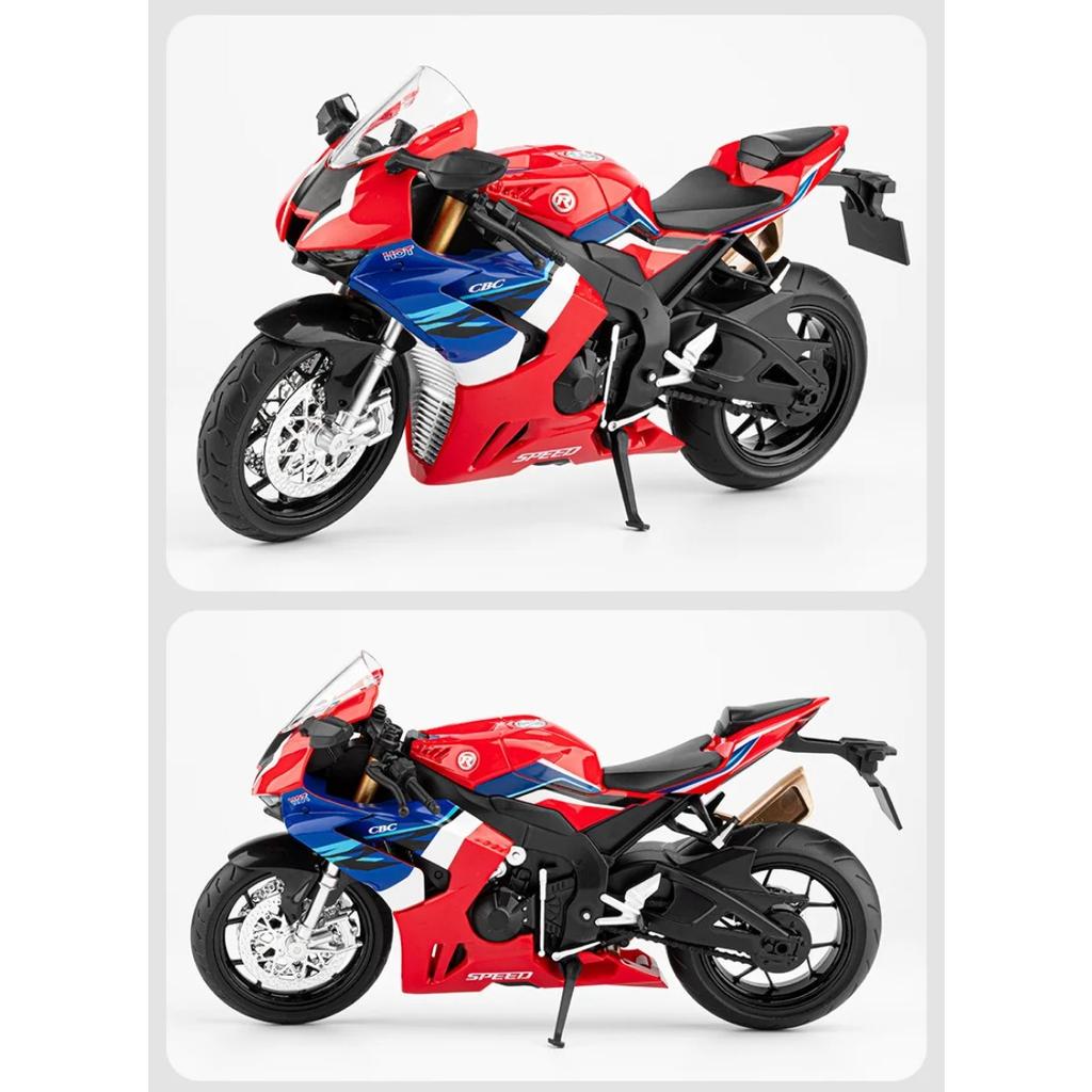 1/9 Honda CBR 1000RR-R Fire Blade Alloy Sports Motorcycle Model Diecast Street Racing Motorcycle Model Sound Light Kids Toy Gift