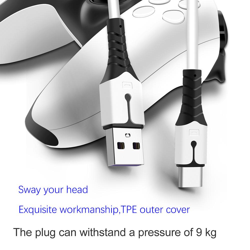 2m 3A USB Type C Fast Charging Cable for PS5/Xbox Series S X Controller Gamepad Power Cord Charger Wire Accessories
