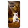 Für Honor 70 Lite Hülle Weiches TPU Silikon Bemalte Katze Schwarze Rückabdeckungen Für Huawei Honor70 Lite RBN-NX1 Hüllen Honor 70Lite 5G Tasche
