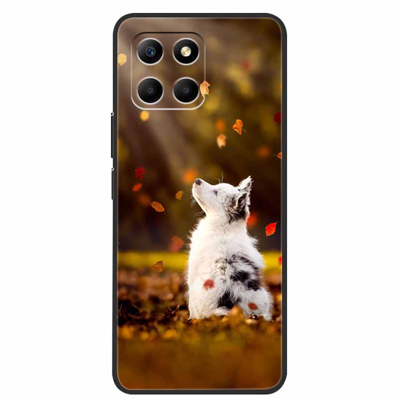 Für Honor 70 Lite Hülle Weiches TPU Silikon Bemalte Katze Schwarze Rückabdeckungen Für Huawei Honor70 Lite RBN-NX1 Hüllen Honor 70Lite 5G Tasche