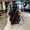 Applicable to Samsung zfold7 bow anti-drop mobile phone case zfold6 glitter polka dot zfold5 bracket protective case