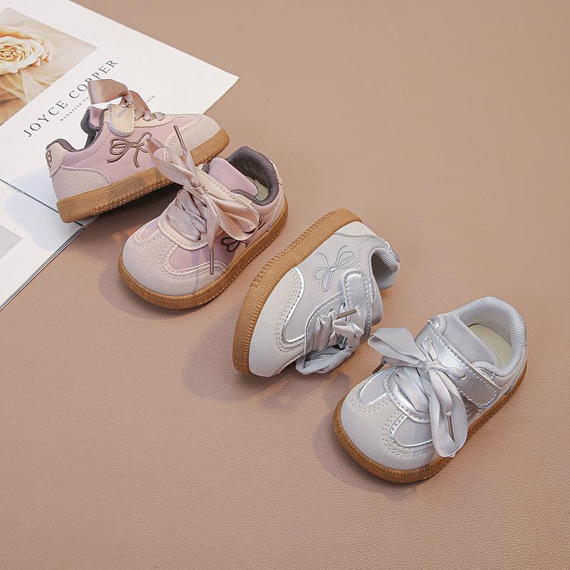 2026 Spring Silver Casual Sports Shoes for Baby Girls