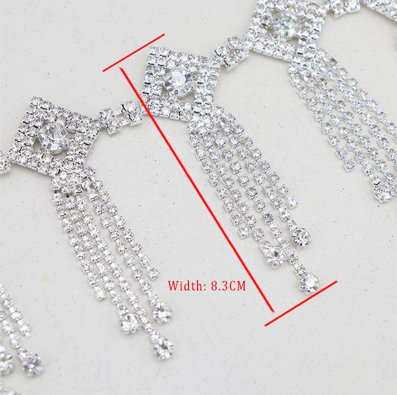 5Yards Rhinestone Chain Trim Fringe Tassel Crystal Shining Accessories DIY Wedding Decoration Gift Bow Shape Rhinestone Ribbon