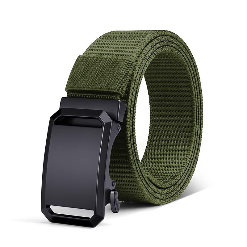 Men's 2026 Canvas Tactical Automatic Buckle Belt - Trendy, Versatile, Casual Workwear Accessory
