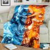 For Bedrooms, Sofas, Chairs and Travel "ONE PIECE" Flannel Blanket Warm Comfortable Print Blanket for Picnics and Daily Use
