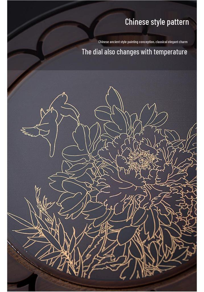 Elegant National Style Tea Tray with Color-Changing Design, Mindful Face Plate, Fast Drainage, and Large Capacity Water Storage
