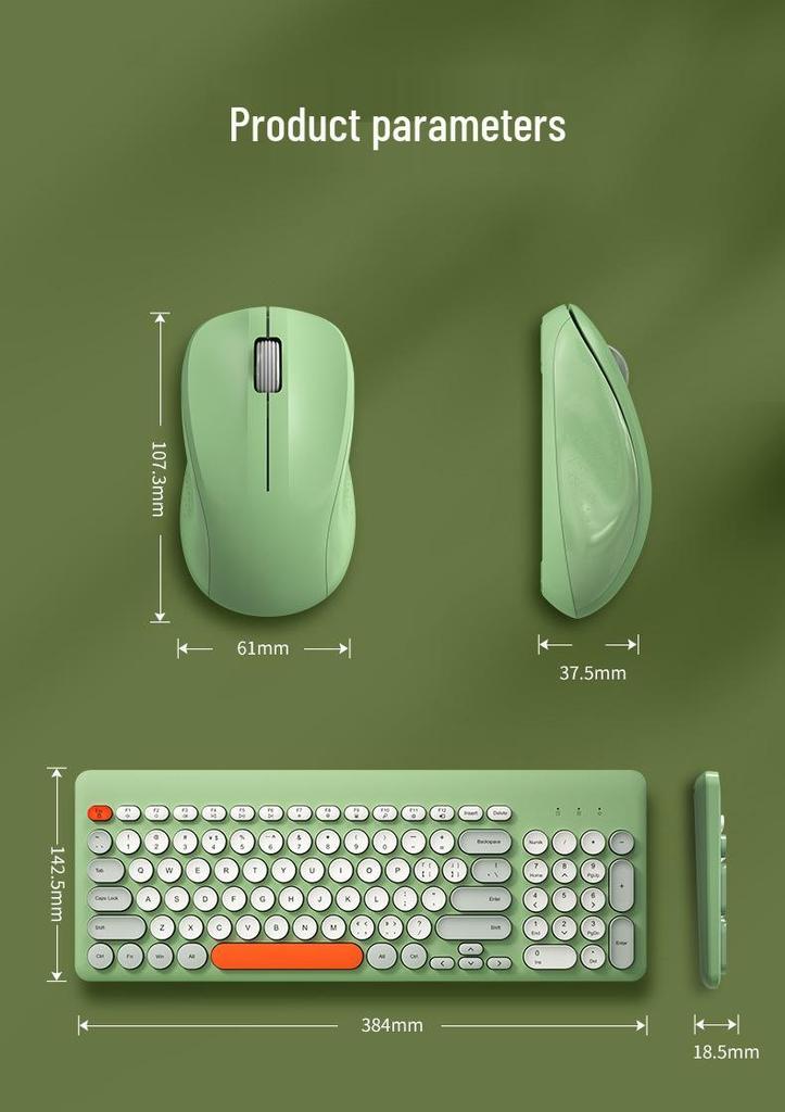 BOW Hangshi MK221 Silent Wireless Keyboard & Mouse Set for Laptops