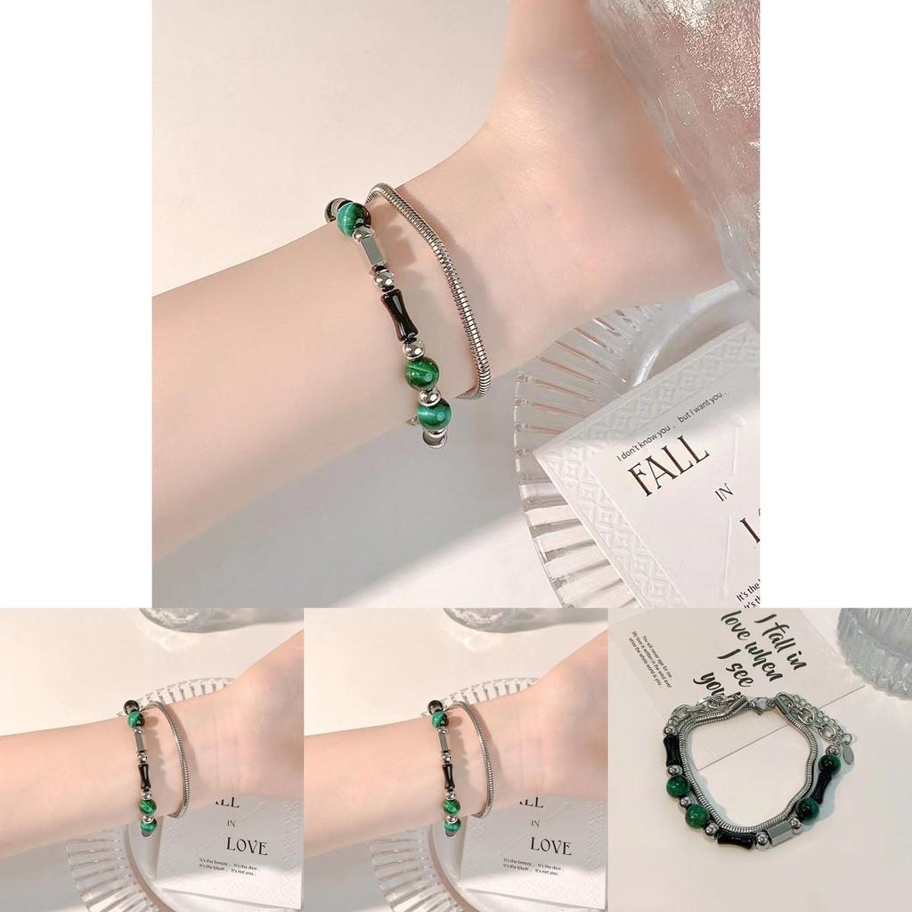 Titanium Bracelet Steel For Women Summer 2024 Unique Double Design Layer