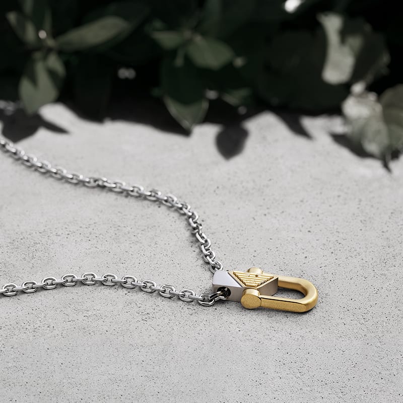 EMPORIO ARMANI Stainless Steel Necklaces Men's Two tone EGS3243040
