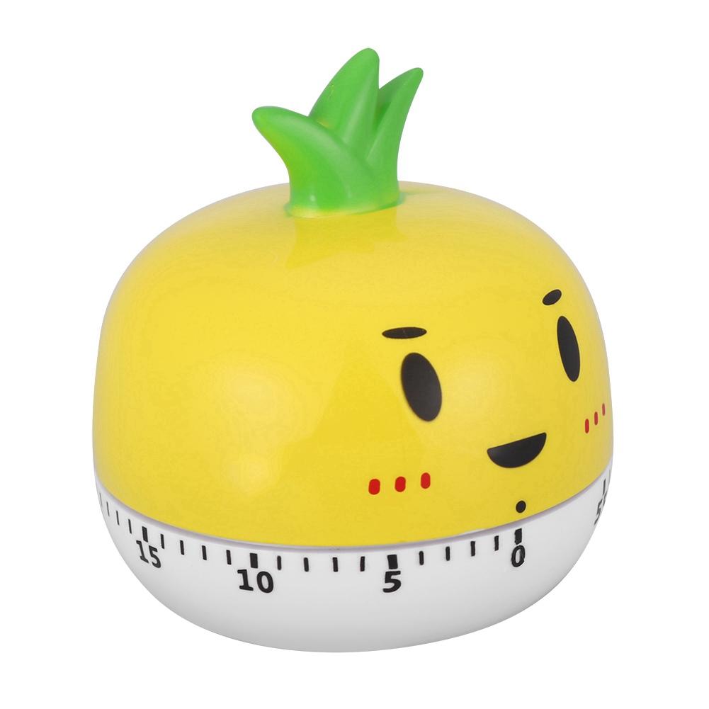 Mechanical Cooking Timer Manual Vegetables Shape Counters for Kitchen Timing Tool(Yellow)