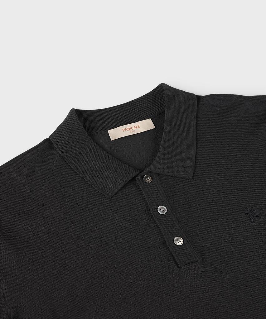 PANICALE Charcoal Viscose Blend Polo Knit (Type B)