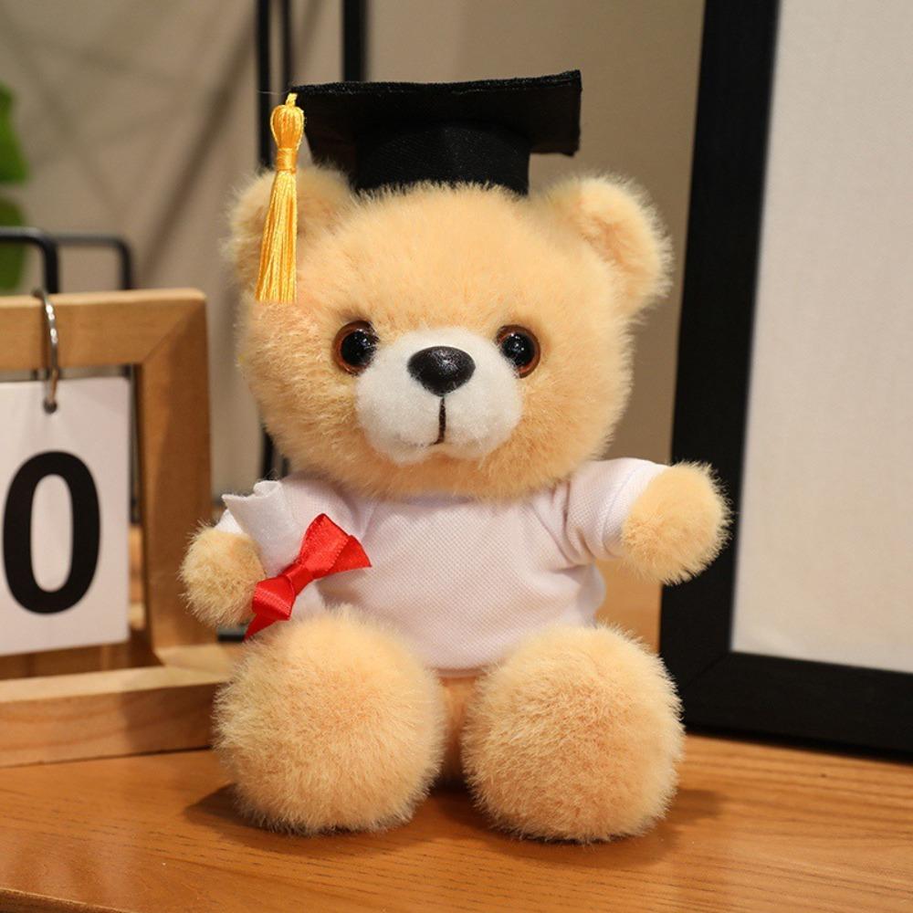 18cm Cute Stuffed Animal Doll Soft Graduation Bear Doll Creative Doctor Bear Plush Toy Graduation