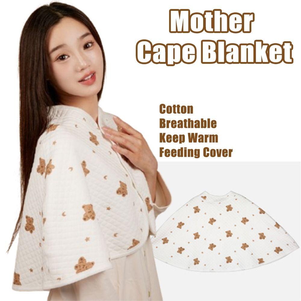 Breathable Cotton Mother Cape Blanket Keep Warm Summer Warm Shawl Cloak Breastfeeding Accessories