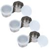 3Pcs Oil Painting Palette Cup Double Stainless Steel Mixing Can Artist Tools with Lid
