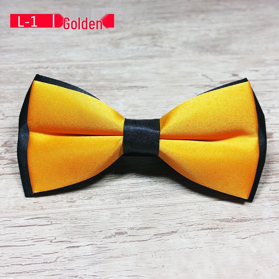 Men's Solid Two-Color Korean Style Bow Tie for Professional Wear