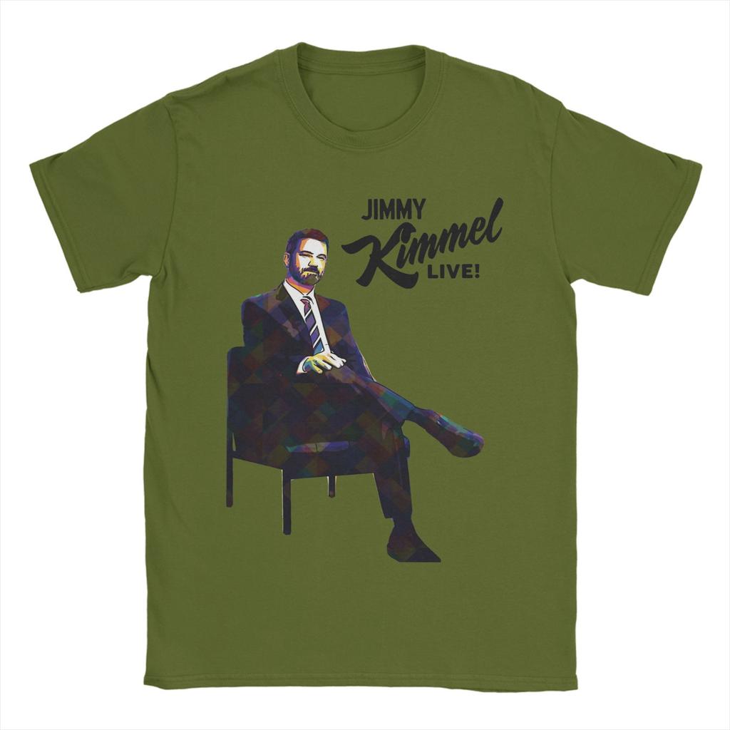 Jimmy Kimmel Live Men's T Shirts Novelty Tees Short Sleeve Round Neck T-Shirts Pure Cotton Summer Tops