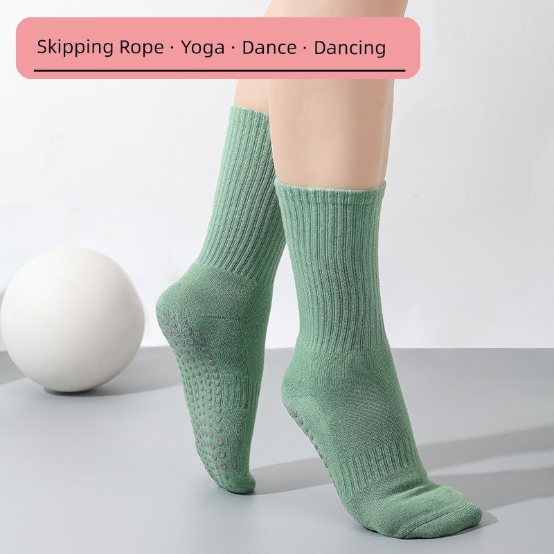 

Профессиональные нескользящие женские гольфы для йоги, осенне-зимние, для батута, скакалки, амортизирующие, бесшумные, для пилатеса, для занятий спортом в помещении Thin light blue