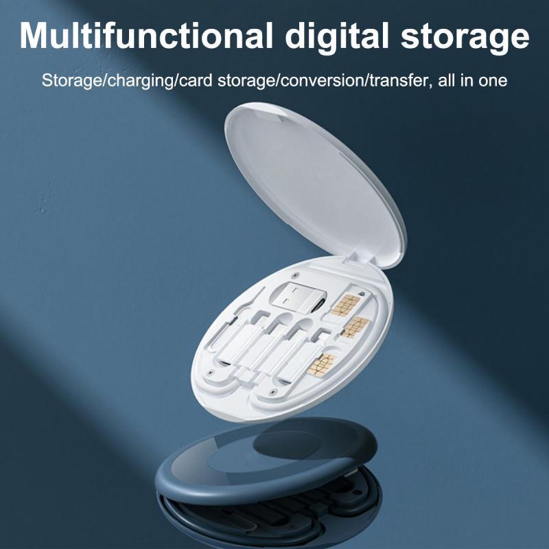 HdooLink 5 in 1 60W Schnellladekabel Typ-C Handy-Datenkabel USB-Ladegerät-Set Aufbewahrungsbox Datenkabel-Kombiset für Huawei Xiaomi