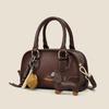 YUYULA Leather Handbag, Women's Crossbody Bag, Shoulder Bag, Coffee Color