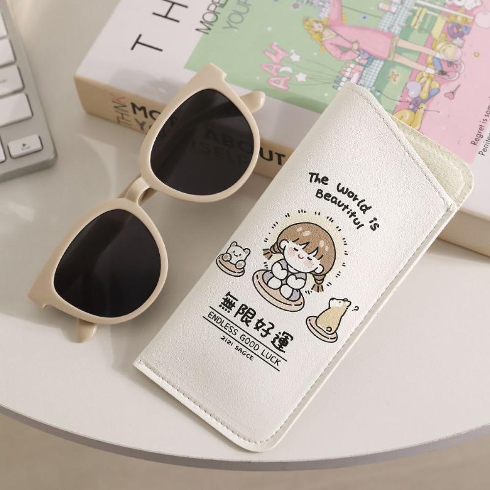 

Мягкий чехол для очков для чтения из ПУ кожи, защитный чехол для очков, солнцезащитные очки Good Luck