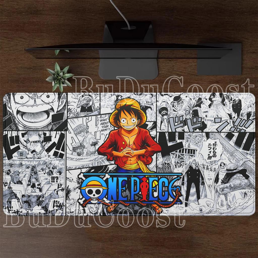 Luffy One Piece XXL Anime High-Definition Printed Computer Mouse Pad, Gaming Office Accessories, Non-Slip Desk Mat, Fast-Acting Keyboard Mouse Pad
