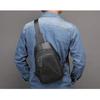 Men's Chest Bag, Genuine Leather Crossbody Bag, Men's Wear-resistant, Expandable, and Reduced Weight