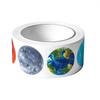 Colorful Solar System Planet Sticker Roll, 500 Pieces/Roll, 2.5 cm/1.0 Inch, for Space Knowledge Learning, Decorations, Gifts,