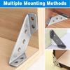 30/1set Corner Brackets Stainless Steel Furniture Angle Shelf Connector with Screws Cabinet Support Fixing Frame Corners Brace
