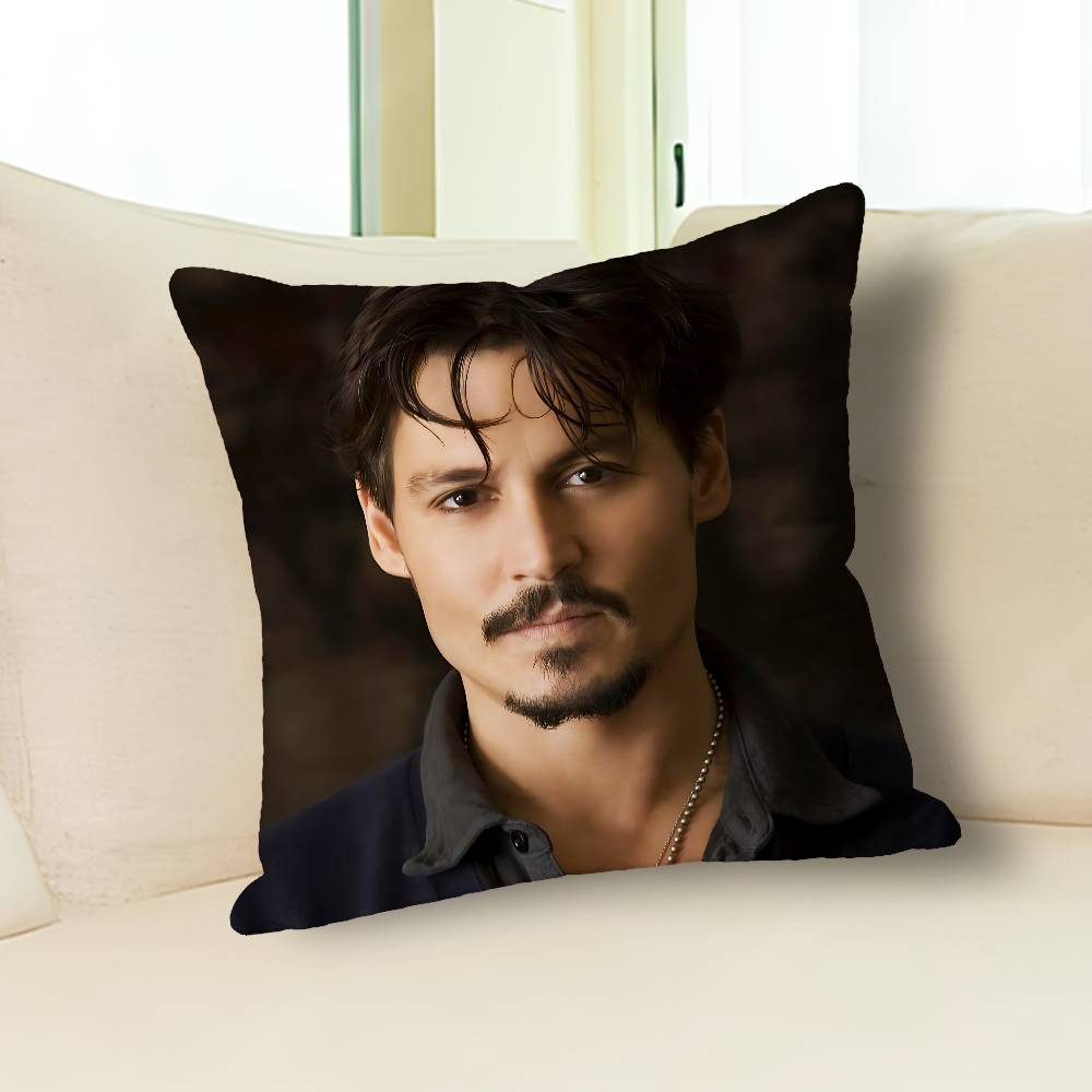 Actor J-Johnny D-Depp Pillow Cases for Bedroom Living Room Sofa Home Decor Polyester Cushion Cover with Zipper