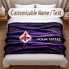 Fiorentina FC Printed Flannel Blanket Custom Name Text Soft Warm Throw For Bedroom Holiday Gift