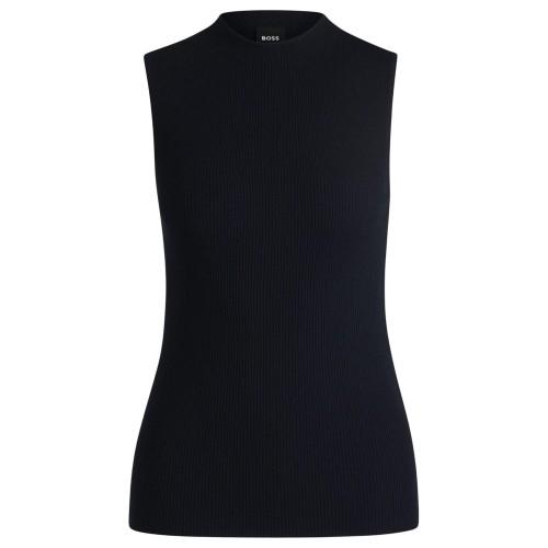 BOSS Womens/Ladies Feskies Ribbed Mock Neck Top