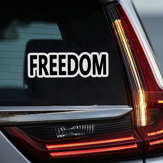 10Pcs Freedom Stickers Self-adhesive Removable Weatherproof Laptop Bumper Decal Window Waterproof Car Stickers