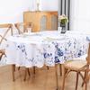 Floral Tablecloth Oval, Watercolor Wildflower Table Cloth, Spring Summer Waterproof Polyester Fabric Wrinkle Free Tablecloths for Outdoor, Picnic,