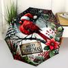 Christmas Cardinal Folding Umbrella Fashion Auto-Open Design 8 Iron Ribs Plastic Handle Foldable Sunshade Perfec Christmas Gift