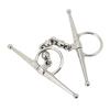 135mm Stainless Steel Horse Mouth Bit Horse Mouth Riding Full Cheek Snaffle Bit with Ball Chain