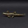 Antique Brass Crocodile Statues Elegant Standing Positions for Home/Office/Outdoor Decor Perfect Gift for Housewarming Christmas