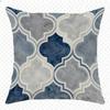 Blue and Gray Geometric Pattern Doublesided Printed Pillow Cover Short Plush Suitable Living Rooms Bedrooms Throw Cushion Cover